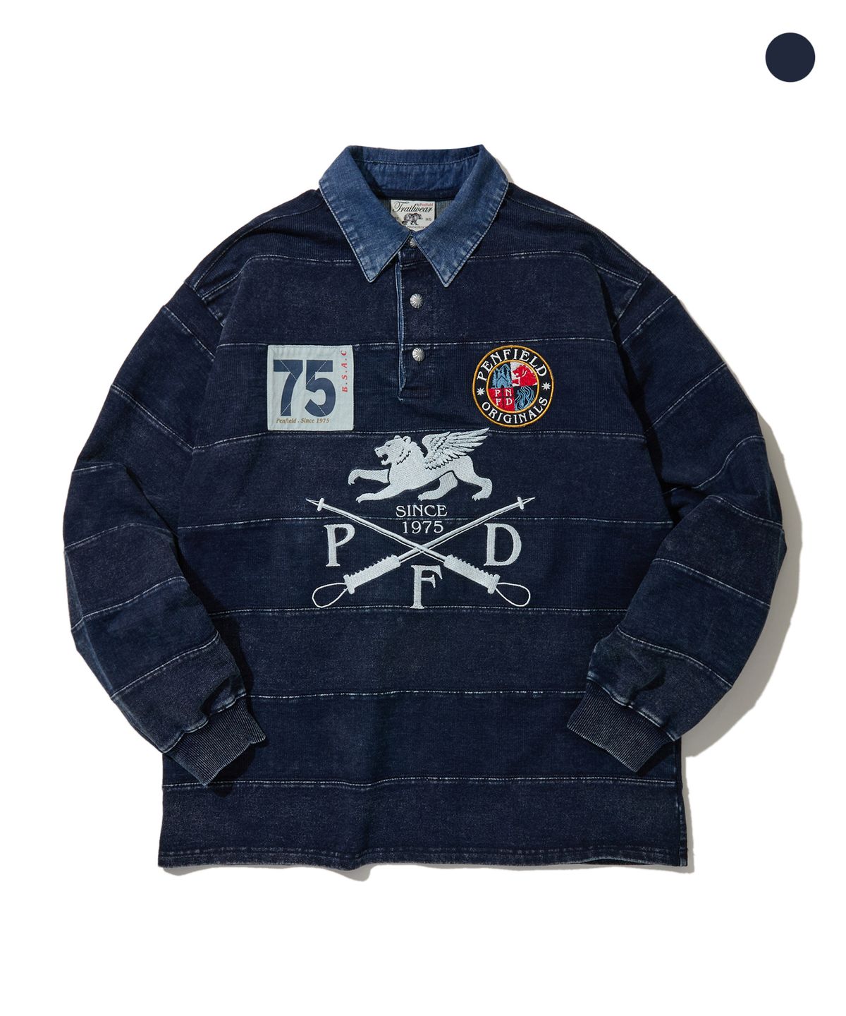 펜필드(PENFIELD) [TW]스테이트 인디고 럭비 셔츠_FS3KL24U