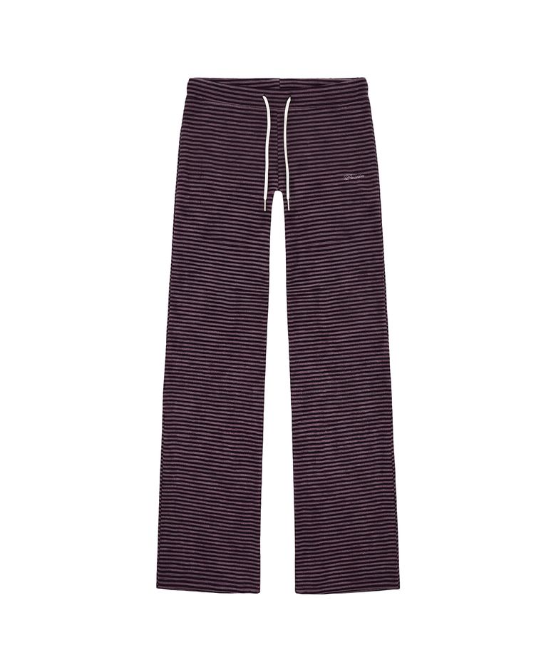 마고 로우라이즈 스트라이프 팬츠_퍼플 & 블랙	Margo Low-Rise Stripe Pants_Purple & Black