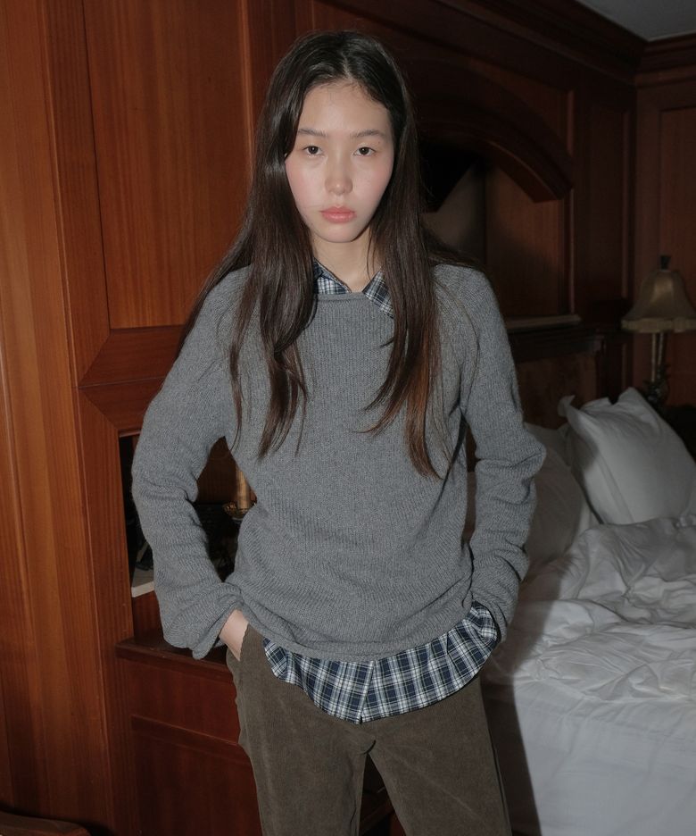 Lilly Raglan Knit_Melage Gray