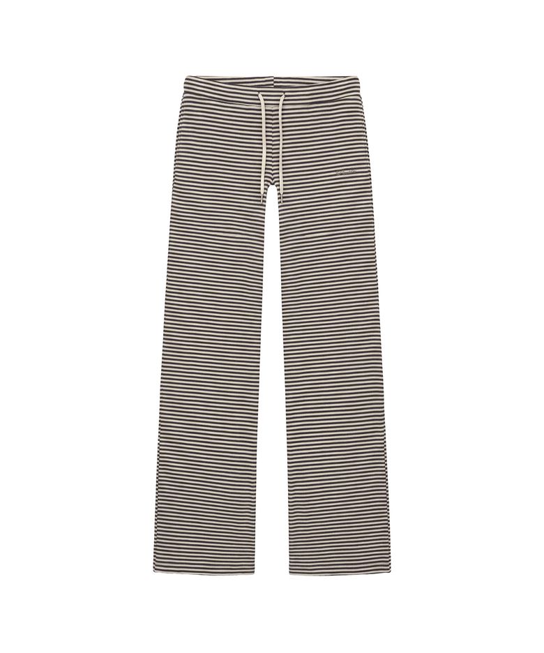 마고 로우라이즈 스트라이프 팬츠_아이보리 & 블랙 Margo Low-Rise Stripe Pants_Ivory & Black