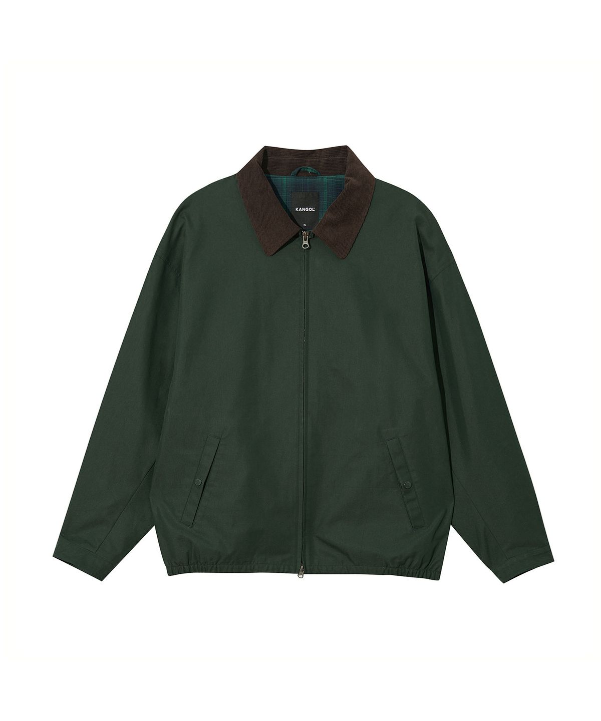 캉골(KANGOL) 코듀로이 칼라 자켓 8567 다크그린