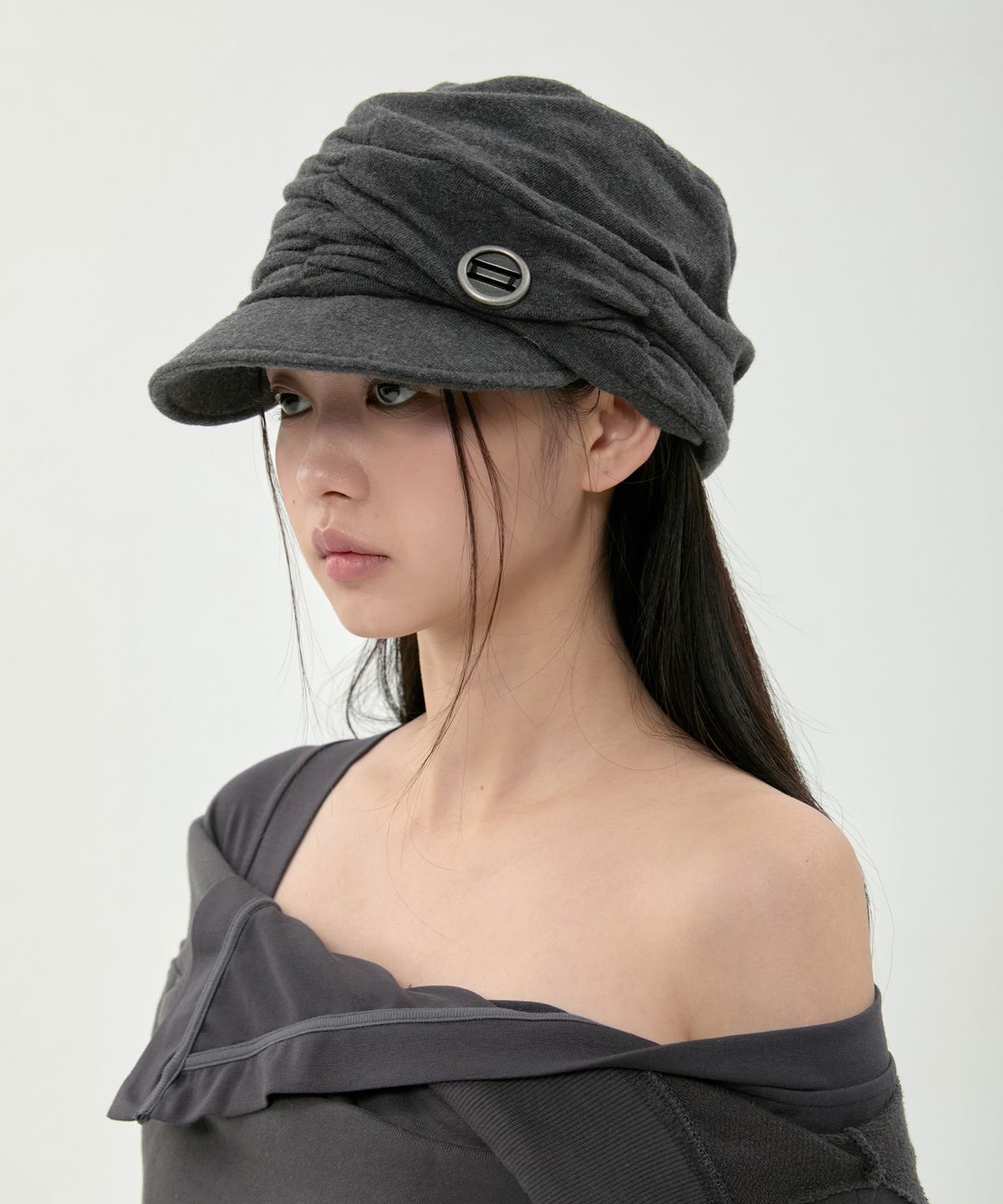 플레어업(FLAREUP) 2.Soyo Asymmetrical Cap (FL-744_Charcoal)