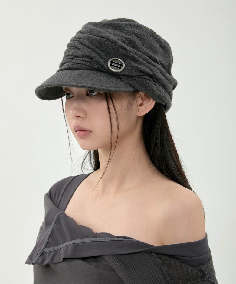 2.Soyo Asymmetrical Cap (FL-744_Charcoal)