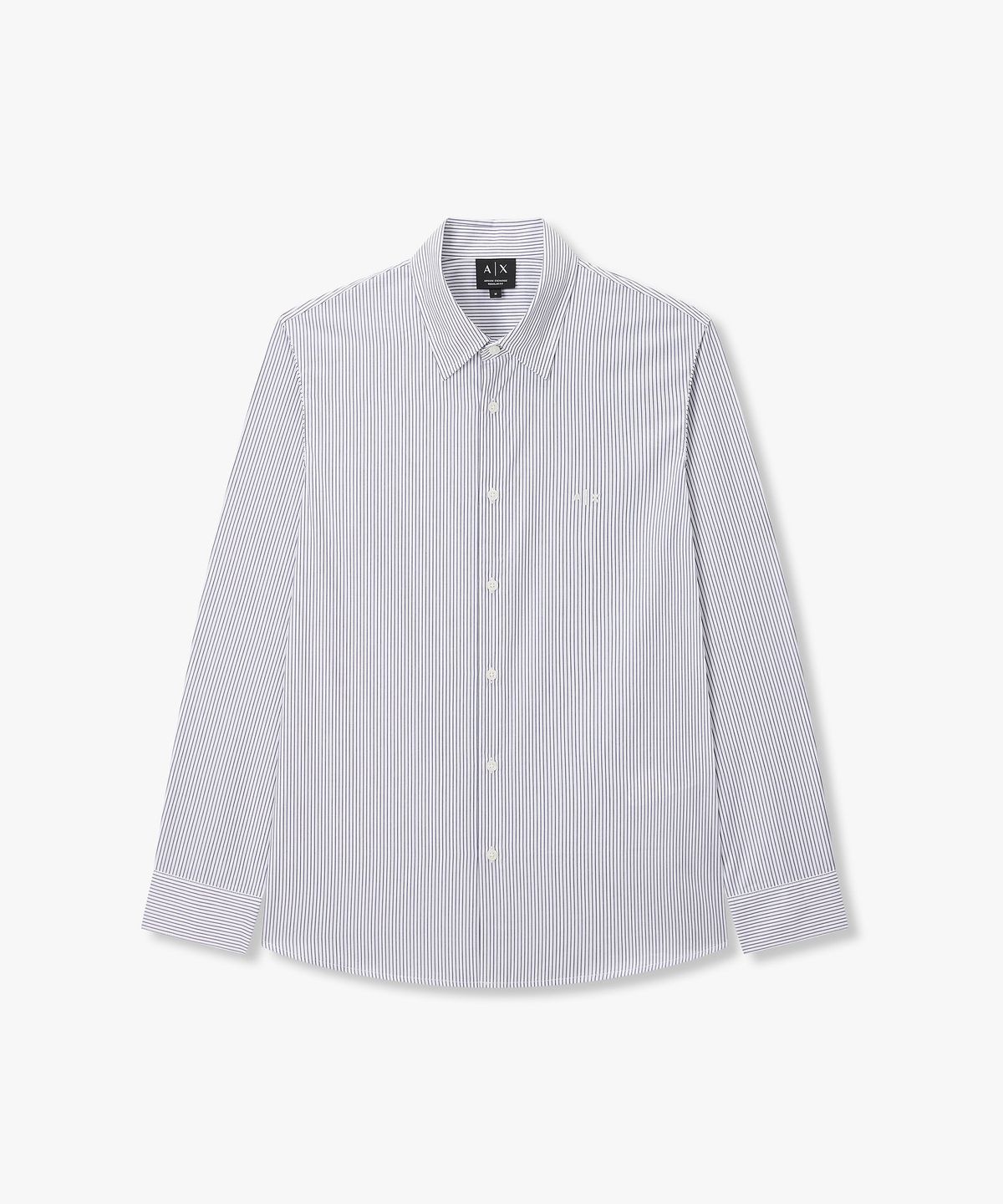 아르마니 익스체인지(ARMANI EXCHANGE) 남성 스트라이프 패턴 셔츠 _블루_A416320004