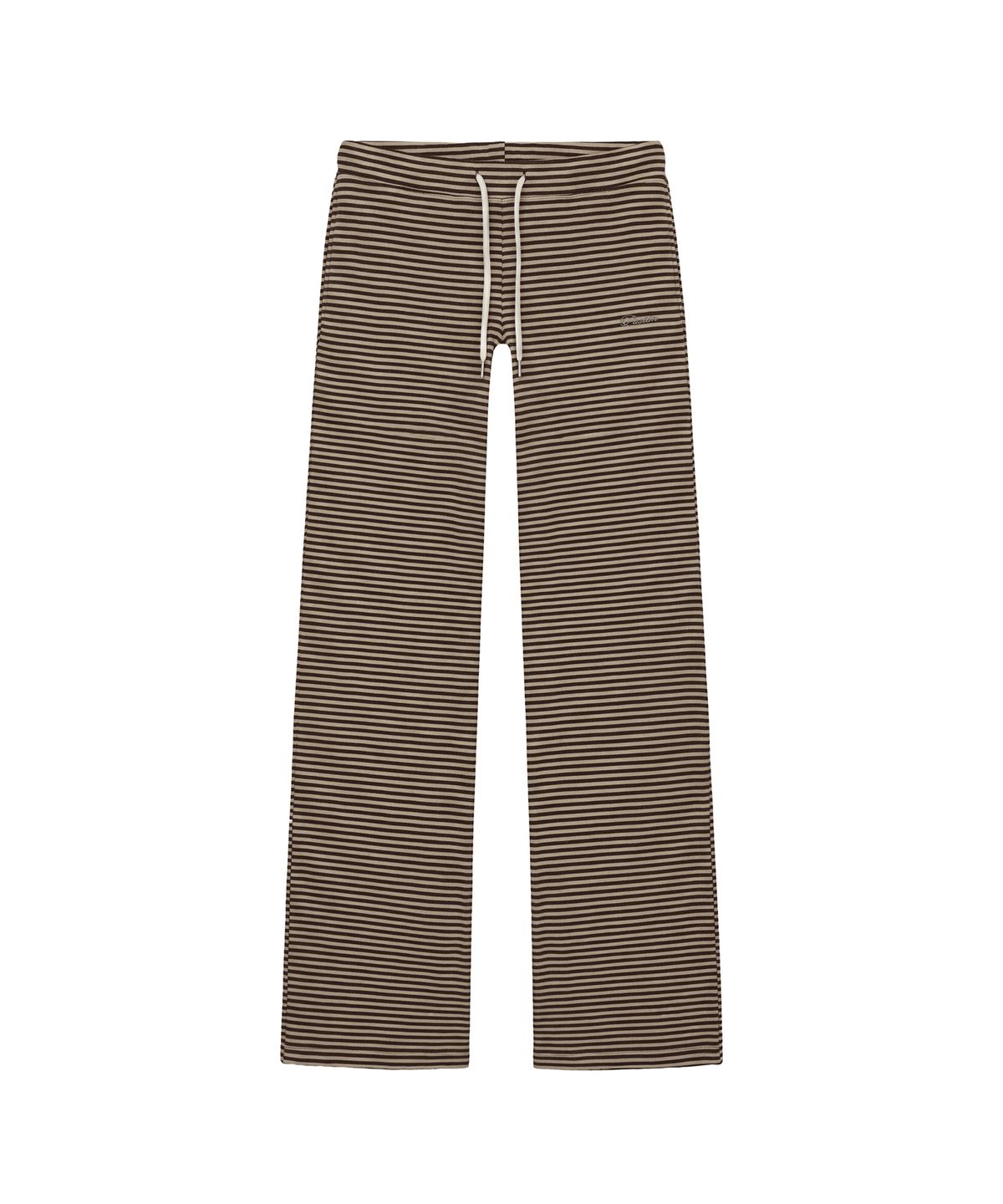 파시온(PASION) 마고 로우라이즈 스트라이프 팬츠_베이지 & 브라운 Margo Low-Rise Stripe Pants_Beige & Brown