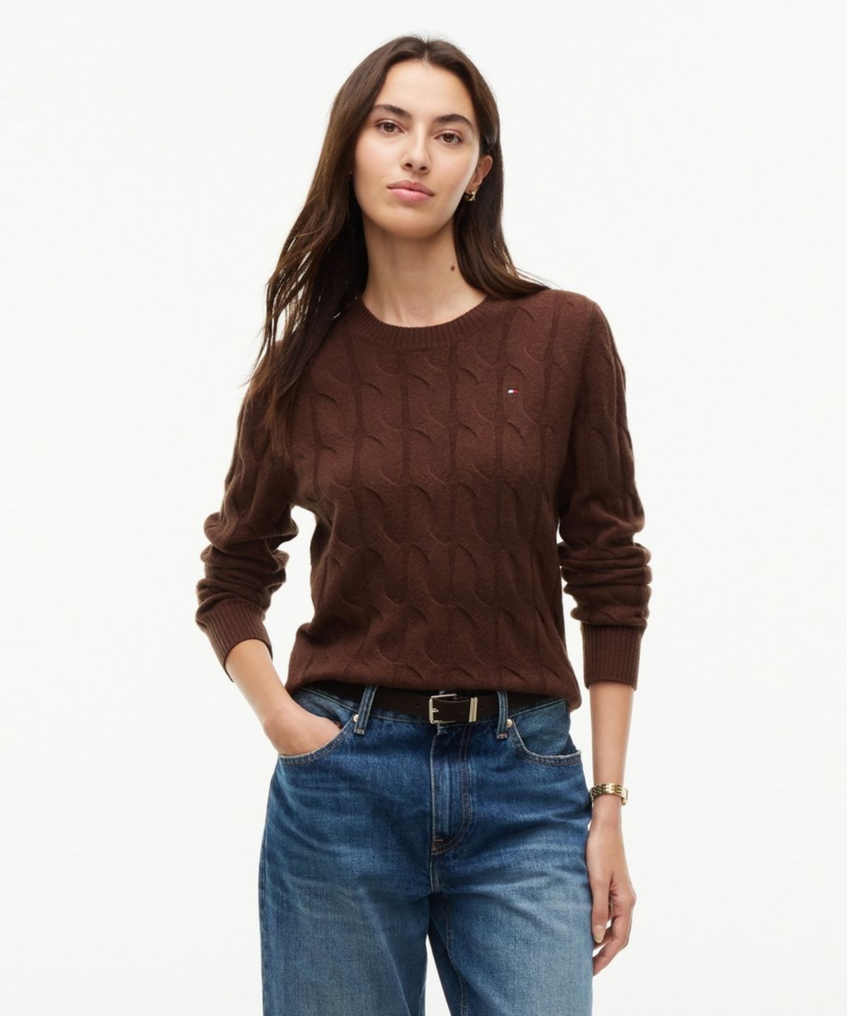 타미힐피거(TOMMY HILFIGER) 소프트 케이블 크루넥 스웨터 (T22G7KTO080WT1GV0)