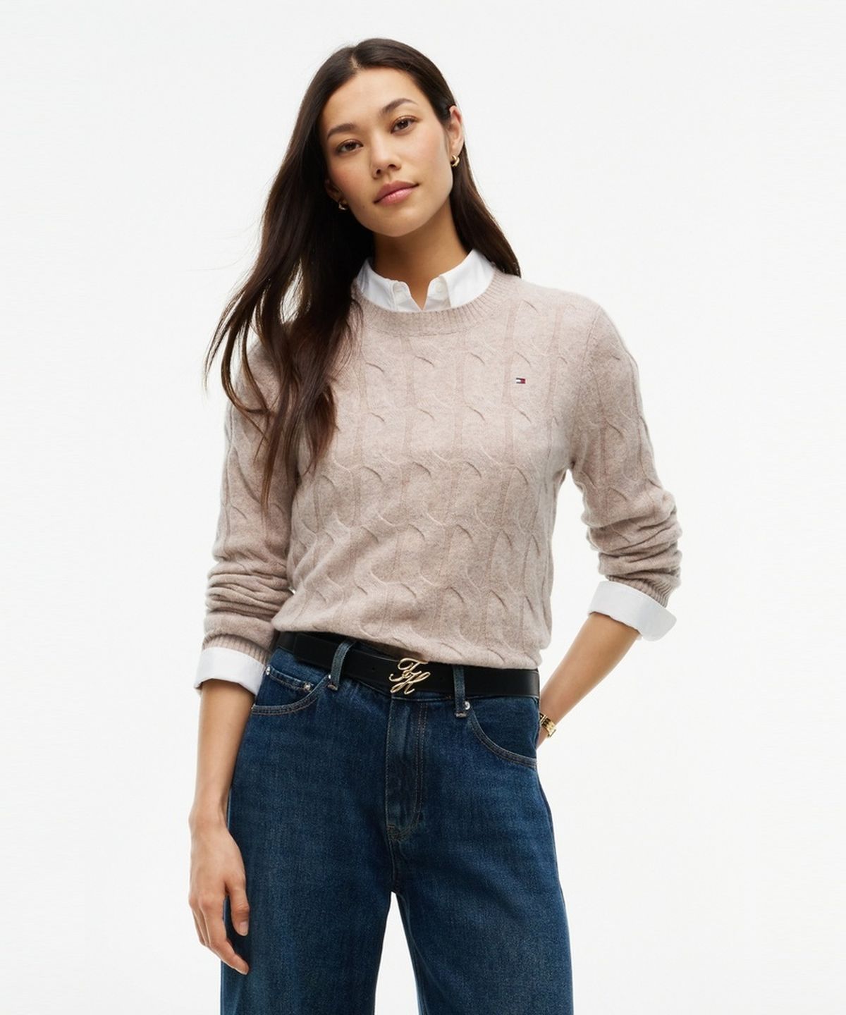 타미힐피거(TOMMY HILFIGER) 소프트 케이블 크루넥 스웨터 (T22G7KTO080WT1HH0)