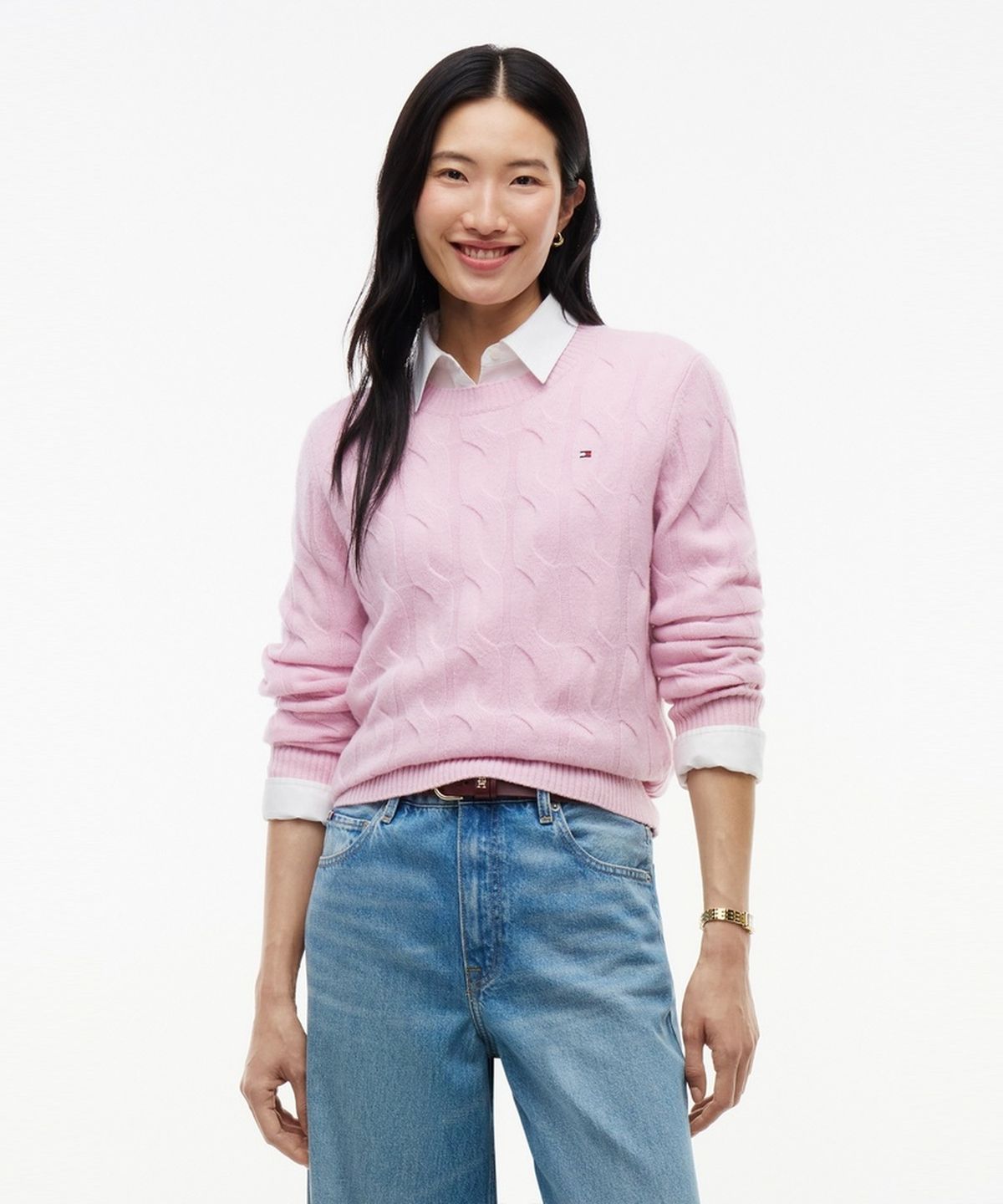 타미힐피거(TOMMY HILFIGER) 소프트 케이블 크루넥 스웨터 (T22G7KTO080WT1TOO)