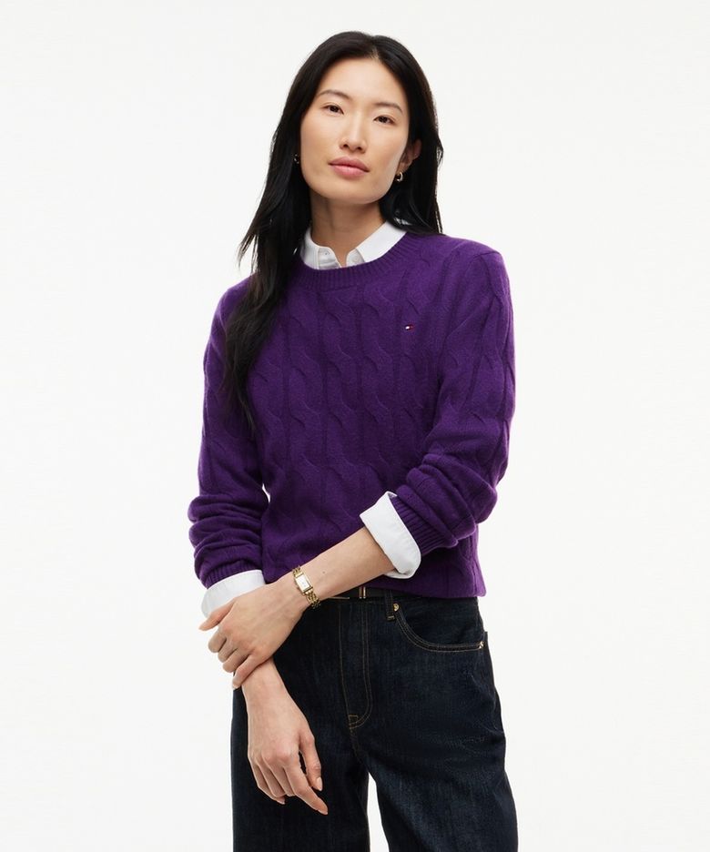 소프트 케이블 크루넥 스웨터 (T22G7KTO080WT1VQN)