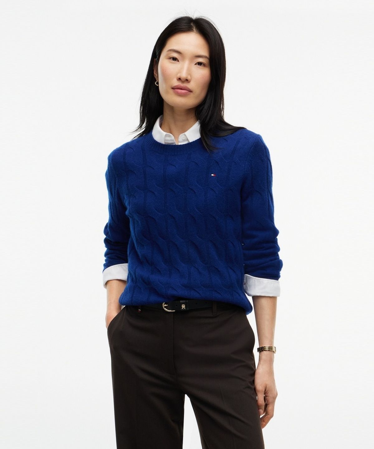 타미힐피거(TOMMY HILFIGER) 소프트 케이블 크루넥 스웨터 (T22G7KTO080WT1C7I)