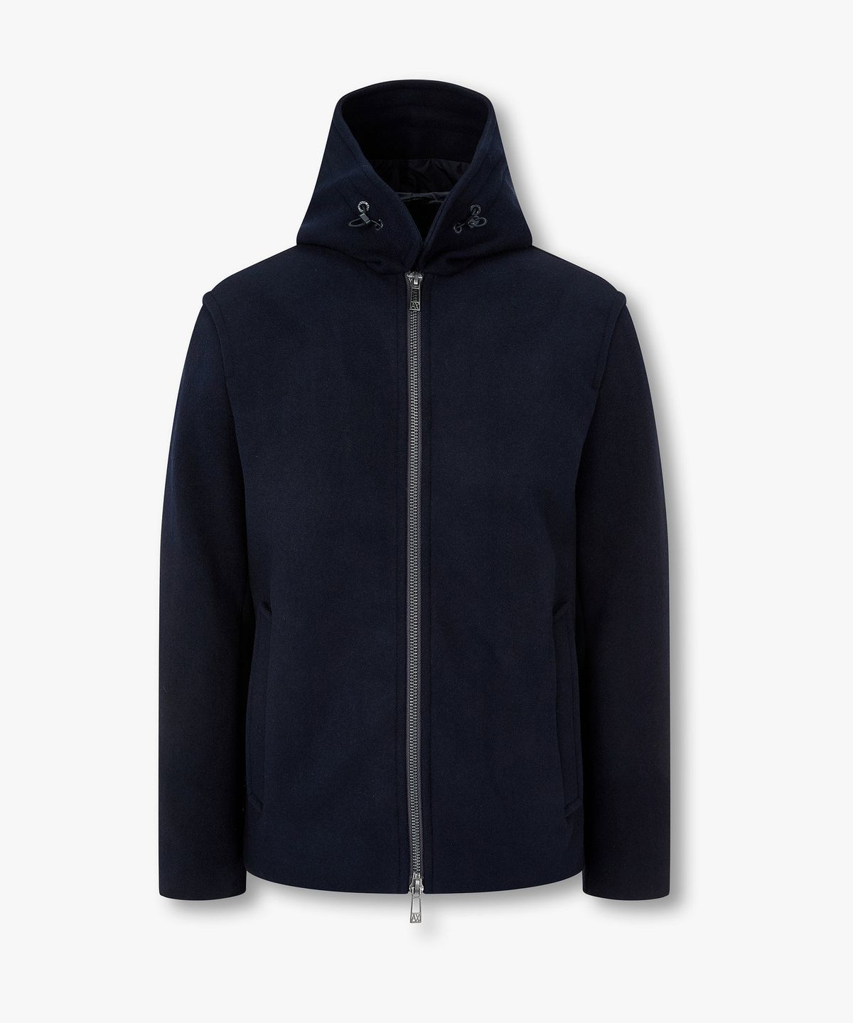 아르마니 익스체인지(ARMANI EXCHANGE) 남성 울 블렌드 투웨이 지퍼 자켓 _다크 네이비_A416310020