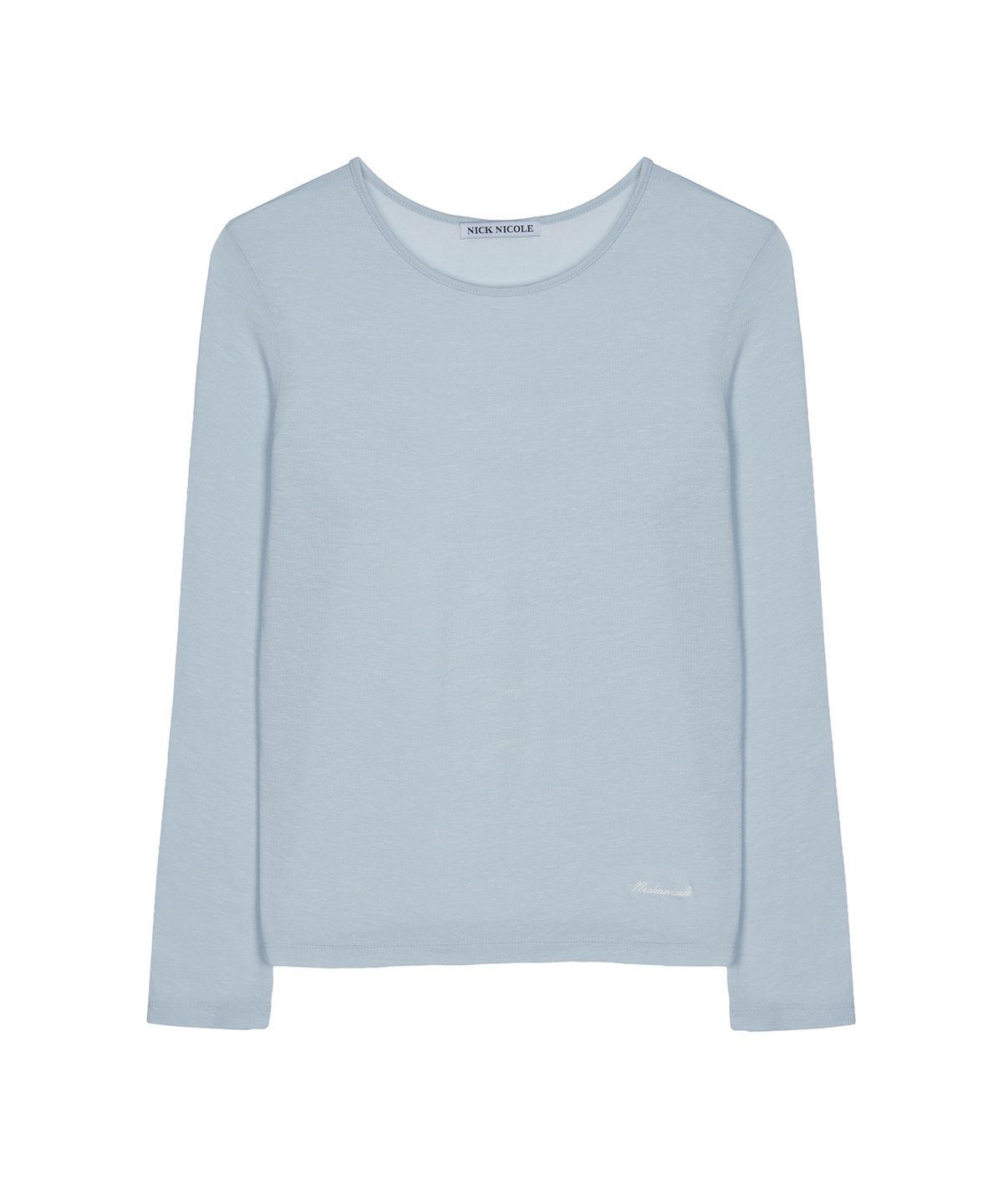 닉앤니콜(NICK&NICOLE) SHEER ROUND LONG SLEEVE TOP_SORA