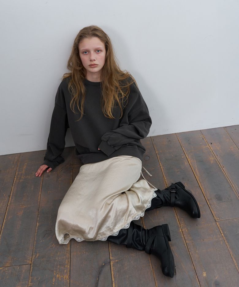 Hand pigment sweatshirt - vintage charcoal