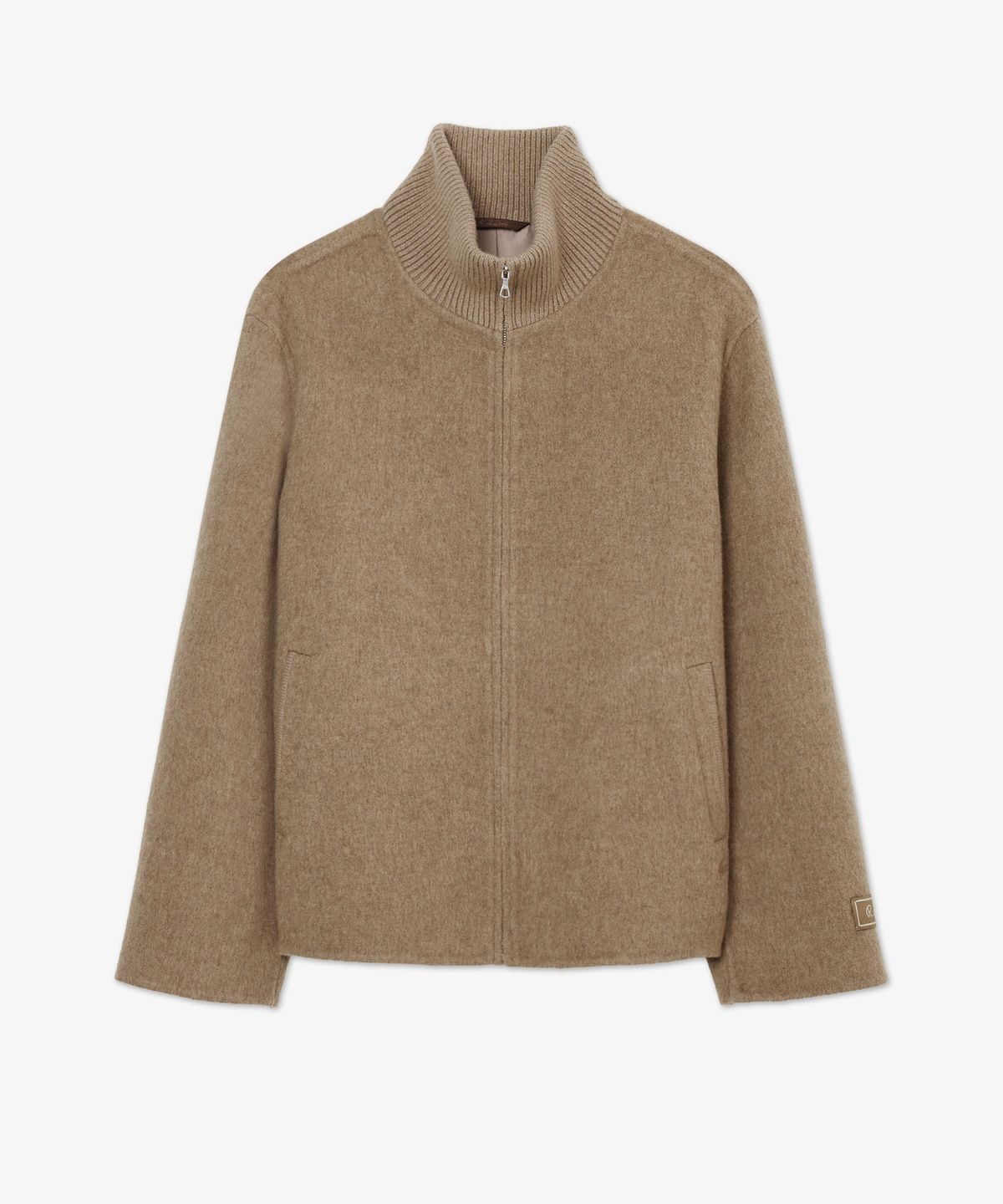 라코스테(LACOSTE) 여성 하이넥 니트 숏 핸드메이드 코트 BF601E-56N 02S