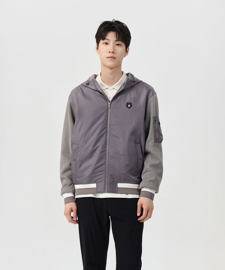 (남성) Ponte Woven Hybrid Hood Zip-up G4UAW26004GYX