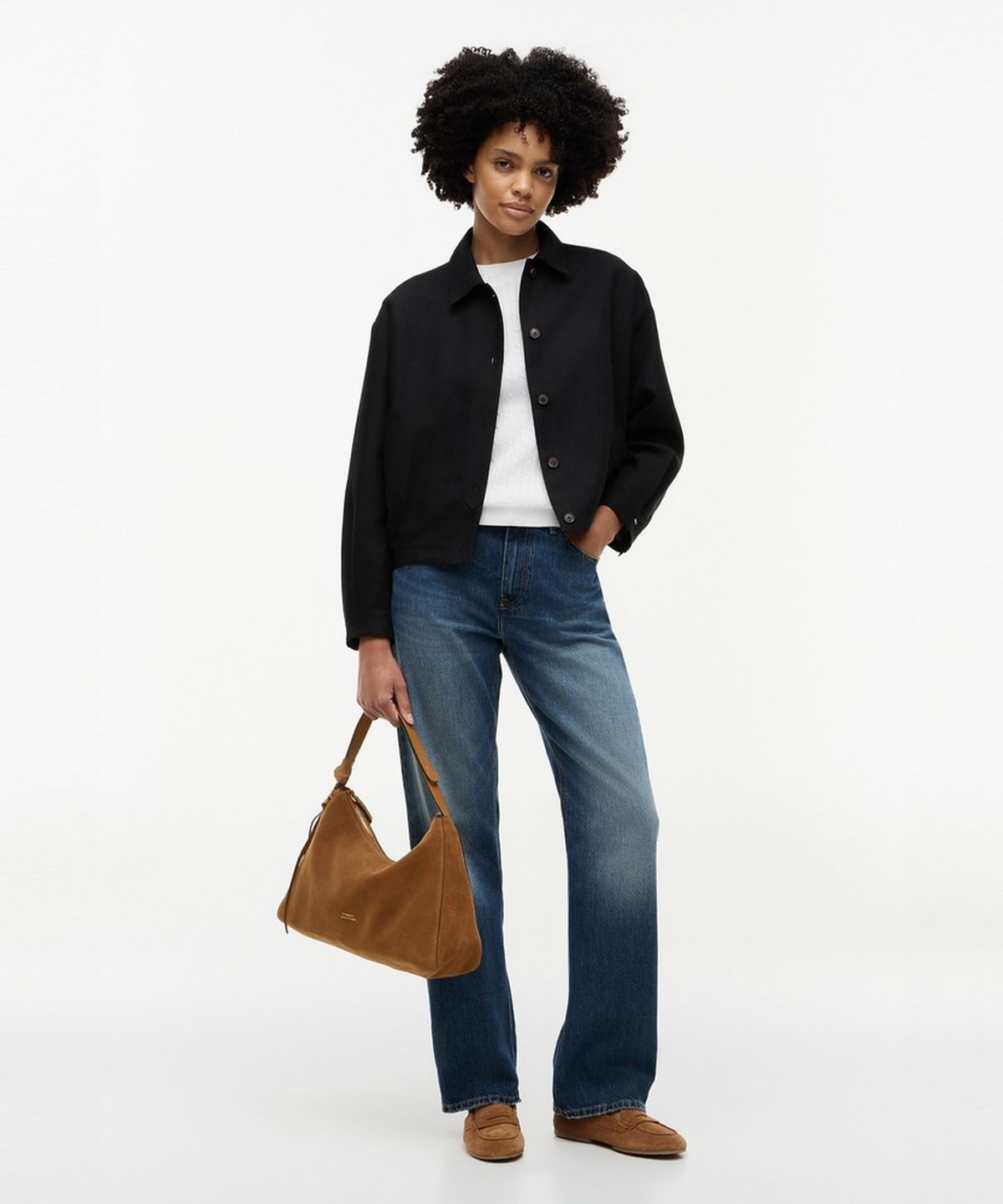 타미힐피거(TOMMY HILFIGER) 스테이트먼트 스웨이드 숄더백 (T22G6ABG008WT1GB8)
