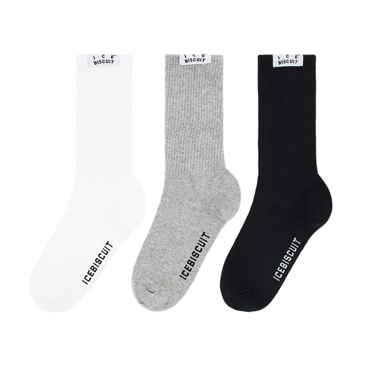 아이스비스킷(ICEBISCUIT) IB 라벨 포인트 베이직 삭스 세트_IB63AC546