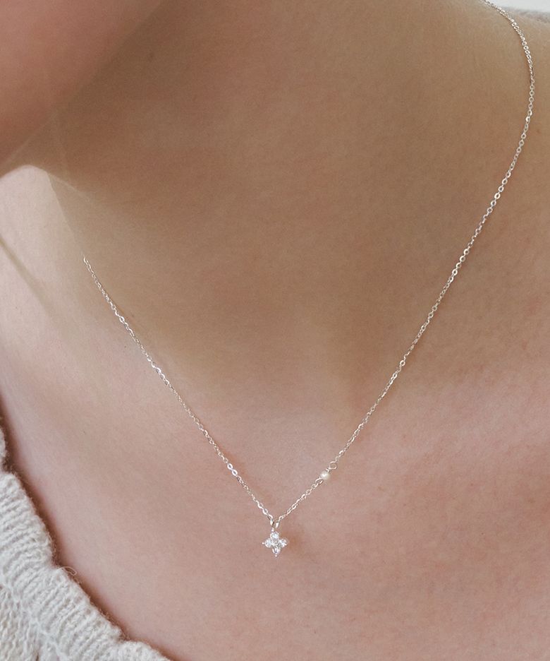 [silver925] starflower pearl necklace