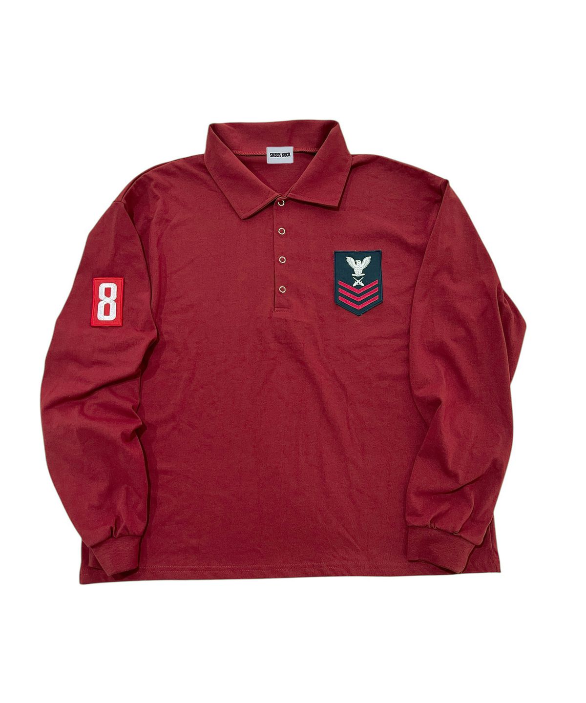 스케이터락(SK8ER ROCK) Army Patch Polo Shirt (Burgundy)
