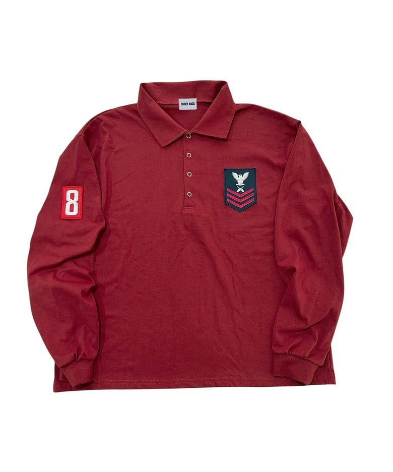 Army Patch Polo Shirt (Burgundy)