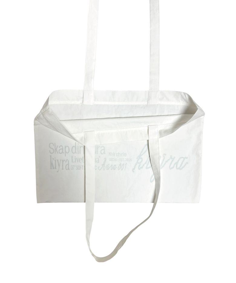 Cotton Lettering Tote Bag [White]