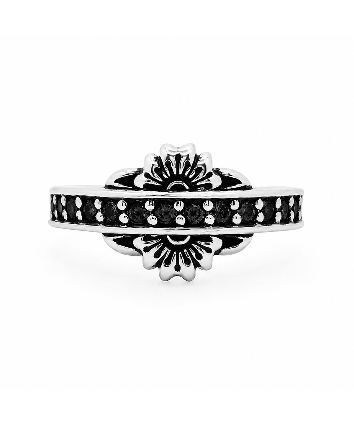 어나니머스아티즌(ANONYMOUS ARTISAN) Half Flower Ring - Black