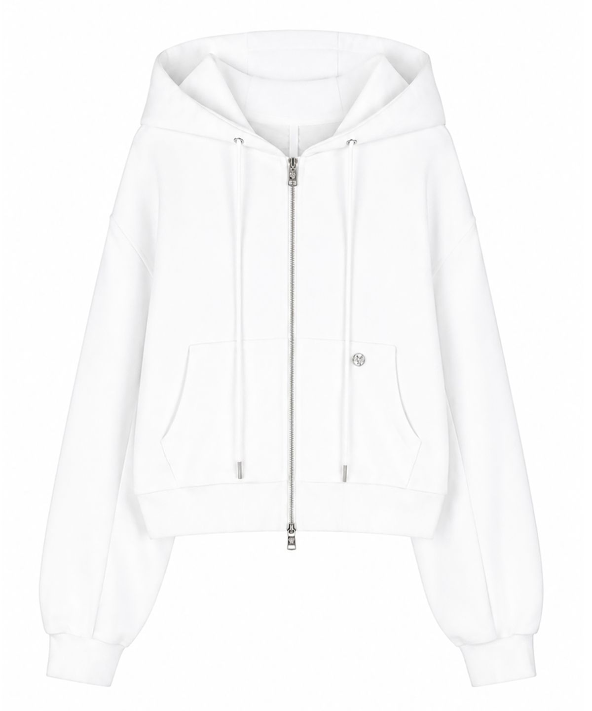 김미더영(GIMMETHEYOUNG) G_BACK SHIRRING HOOD ZIP-UP / WHITE