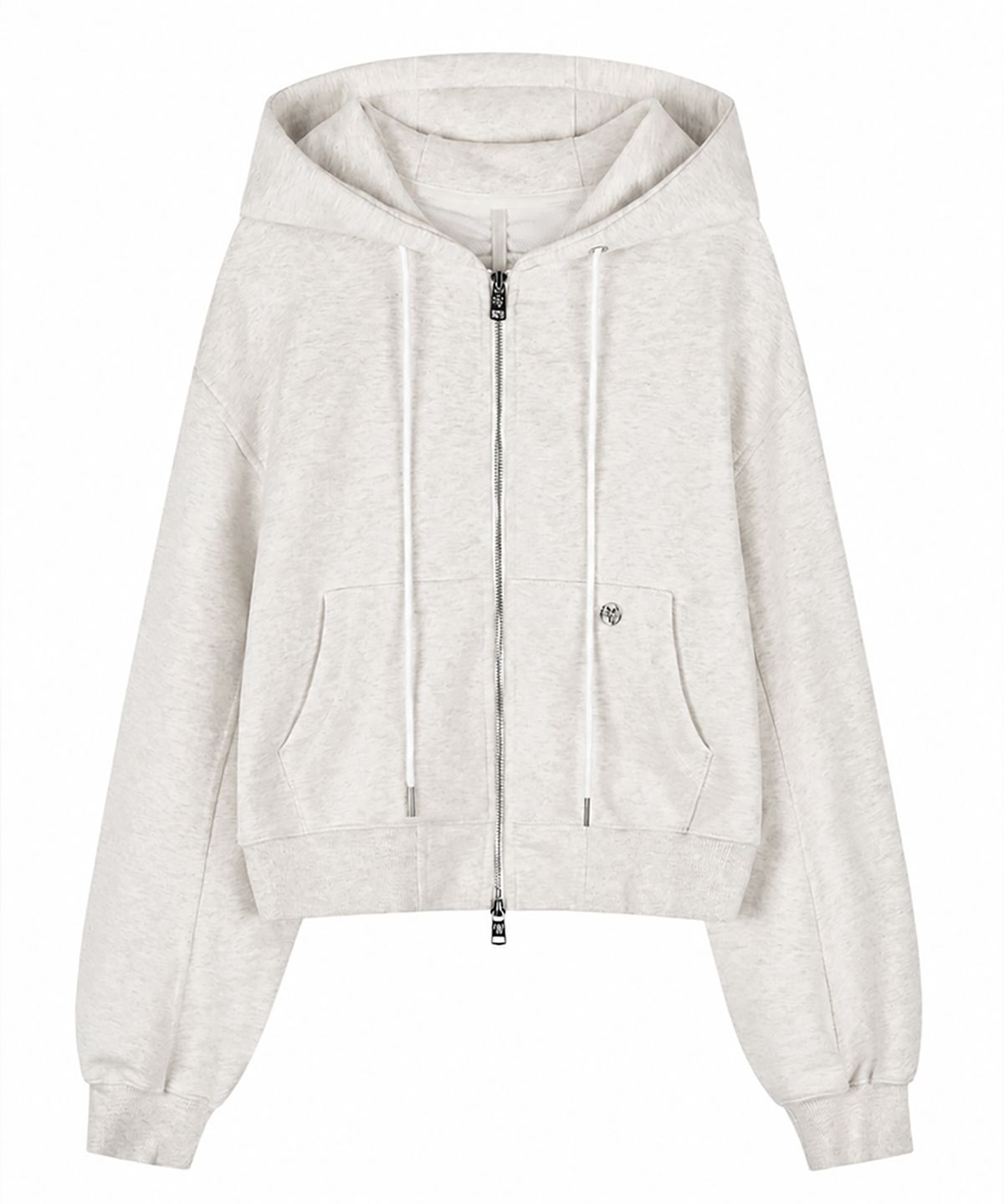 김미더영(GIMMETHEYOUNG) G_BACK SHIRRING HOOD ZIP-UP / OATMEAL