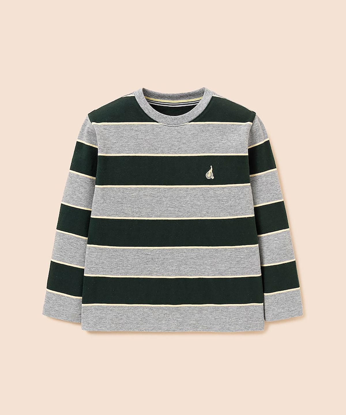 빈폴 키즈(BEANPOLE KIDS) 클래식 멀티 스트라이프 티셔츠  그린 (BI6941U21M)