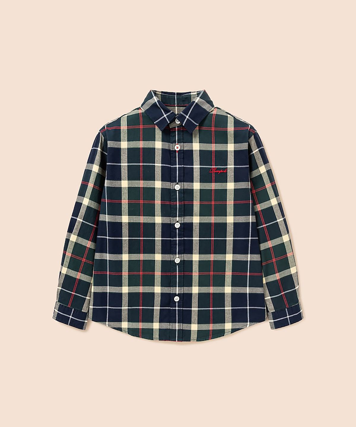 빈폴 키즈(BEANPOLE KIDS) 클래식 약기모 체크 셔츠  그린 (BI6964U03M)