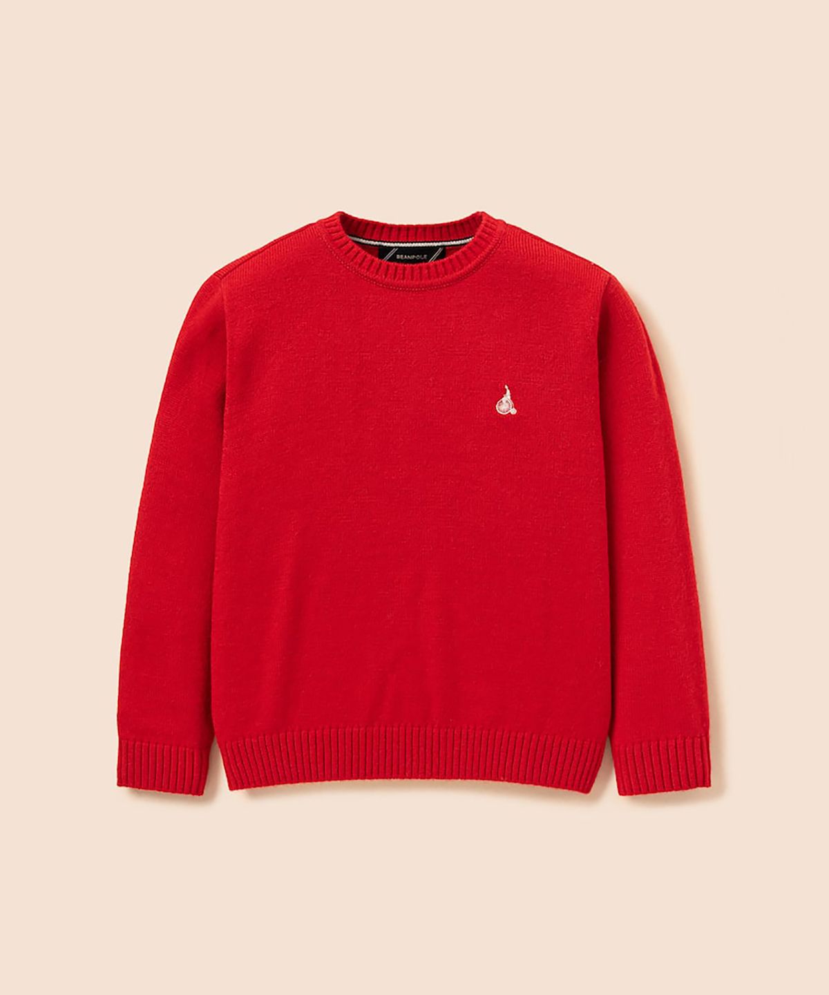 빈폴 키즈(BEANPOLE KIDS) [Essential] 울혼방 플레인 풀오버 니트  레드 (BI6951UE16)