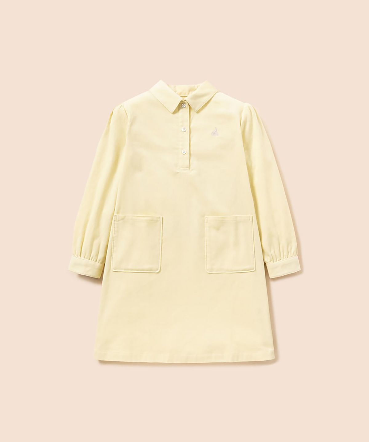 빈폴 키즈(BEANPOLE KIDS) 솔리드 코듀로이 원피스  옐로우 (BI6971G04E)