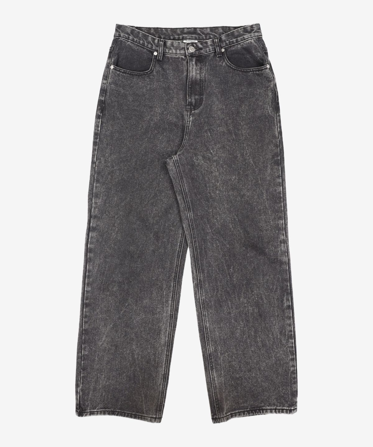 노매뉴얼(NOMANUAL) SEMIWIDE DENIM PANTS - BLACK M