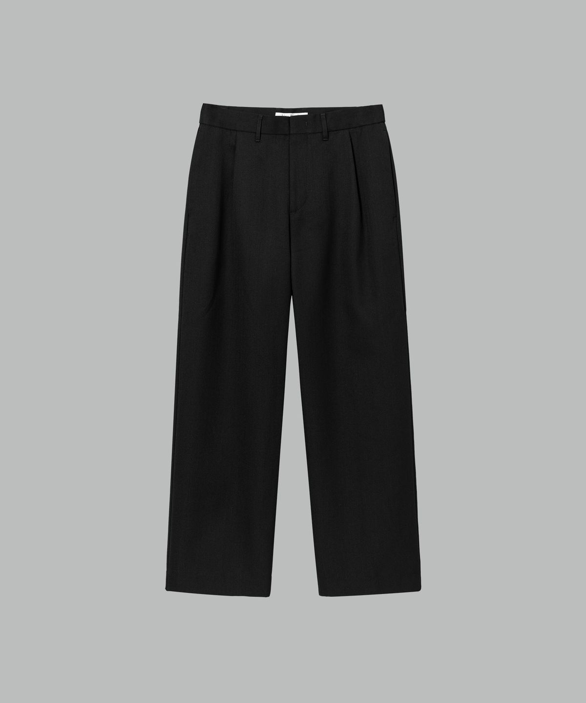 넌블랭크(NONBLANK) 울 블렌드 캔버스 루즈핏 팬츠_BLACK