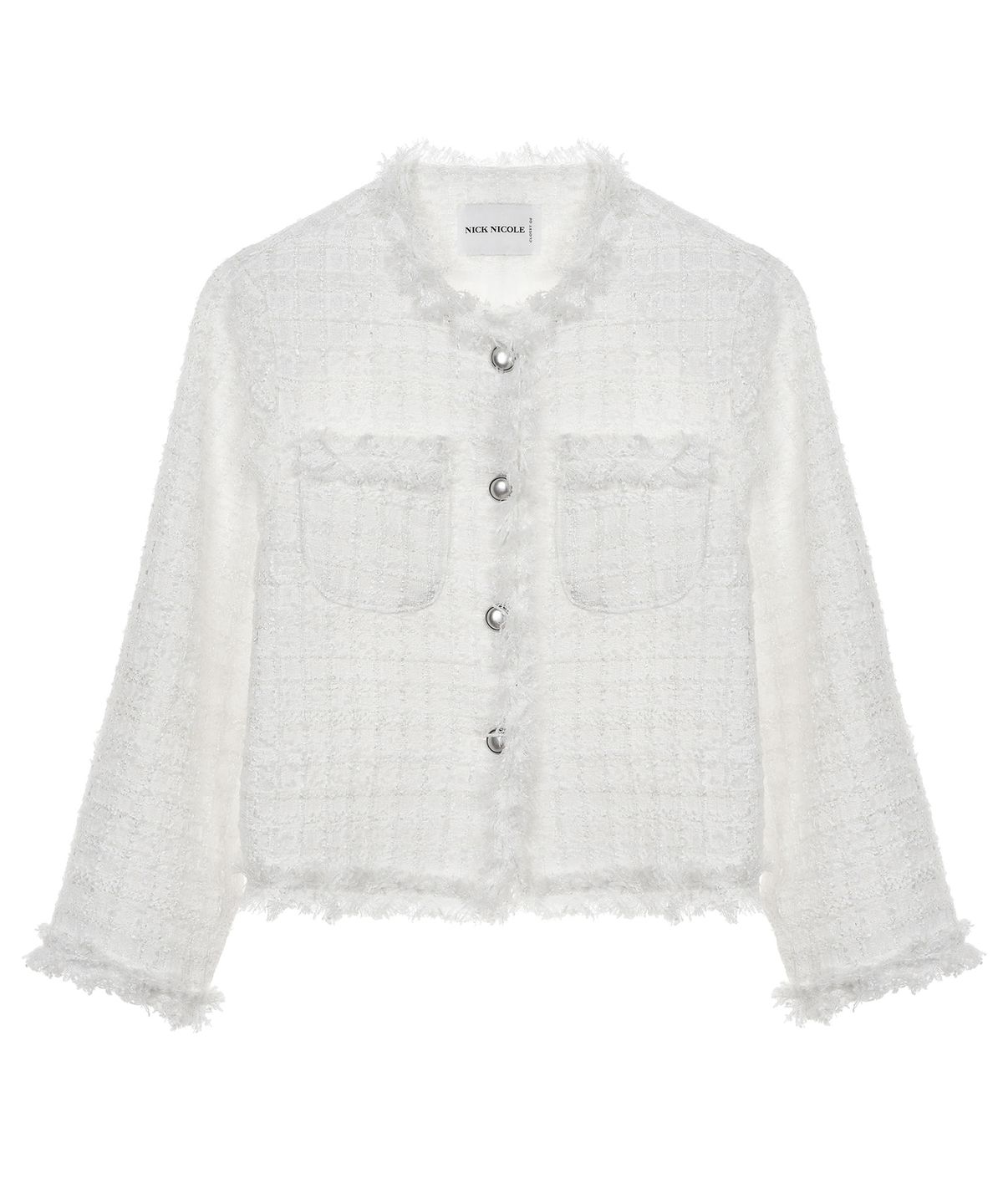 닉앤니콜(NICK&NICOLE) FRINGED TWEED JACKET_IVORY