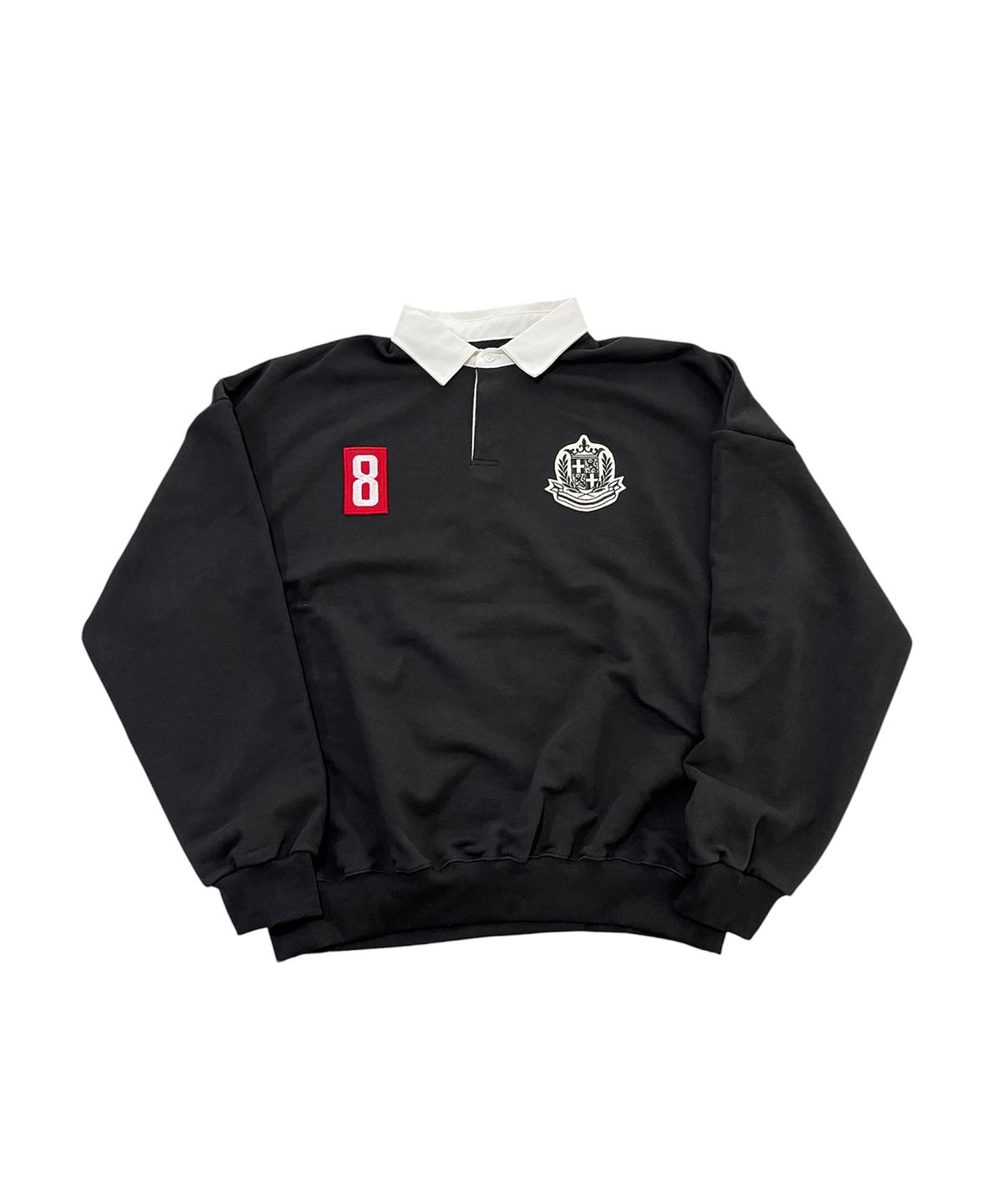 스케이터락(SK8ER ROCK) Crest Polo Sweatshirt (Black)