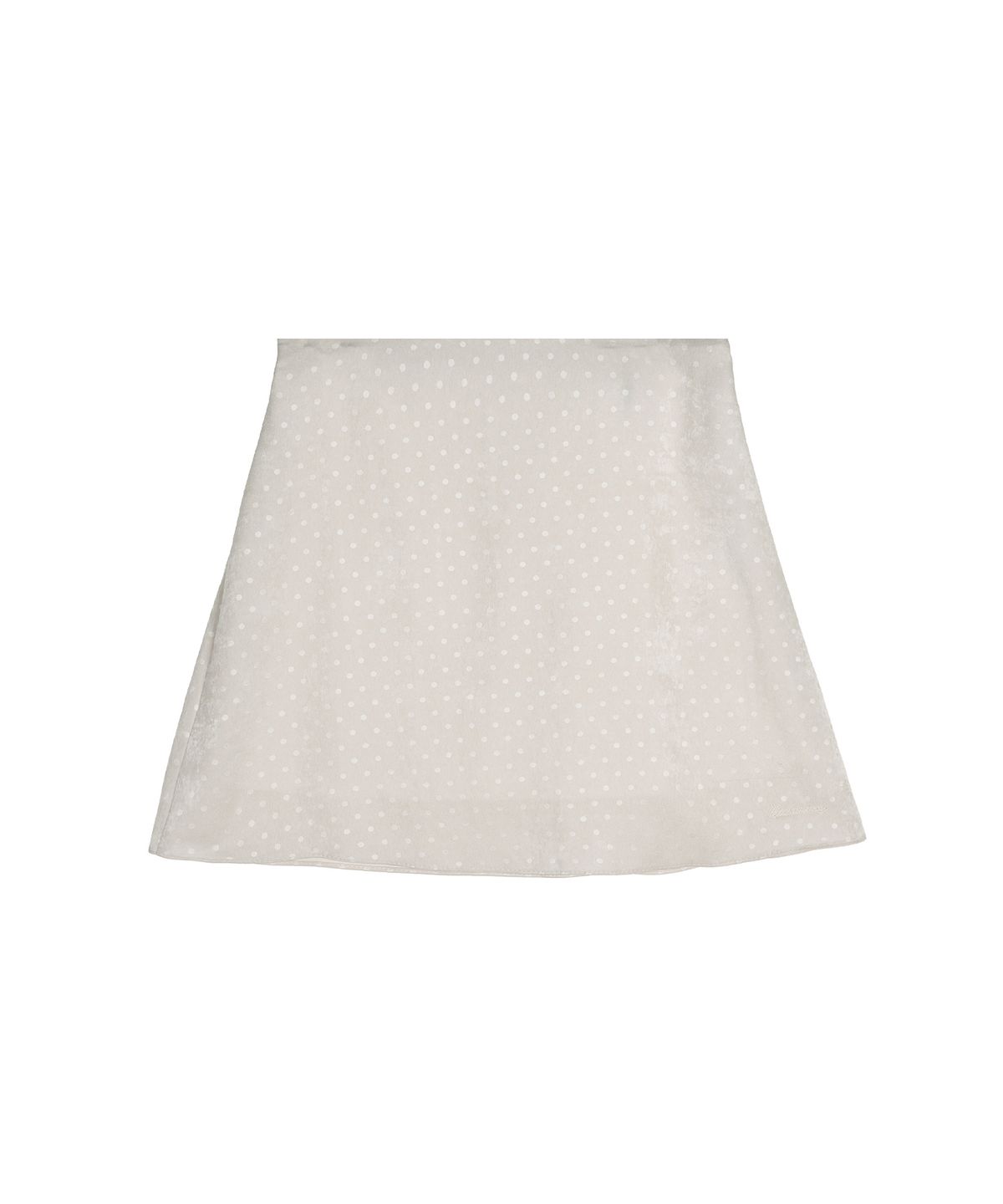 닉앤니콜(NICK&NICOLE) DOT VELVET MINI SKIRT_LIGHT BEIGE