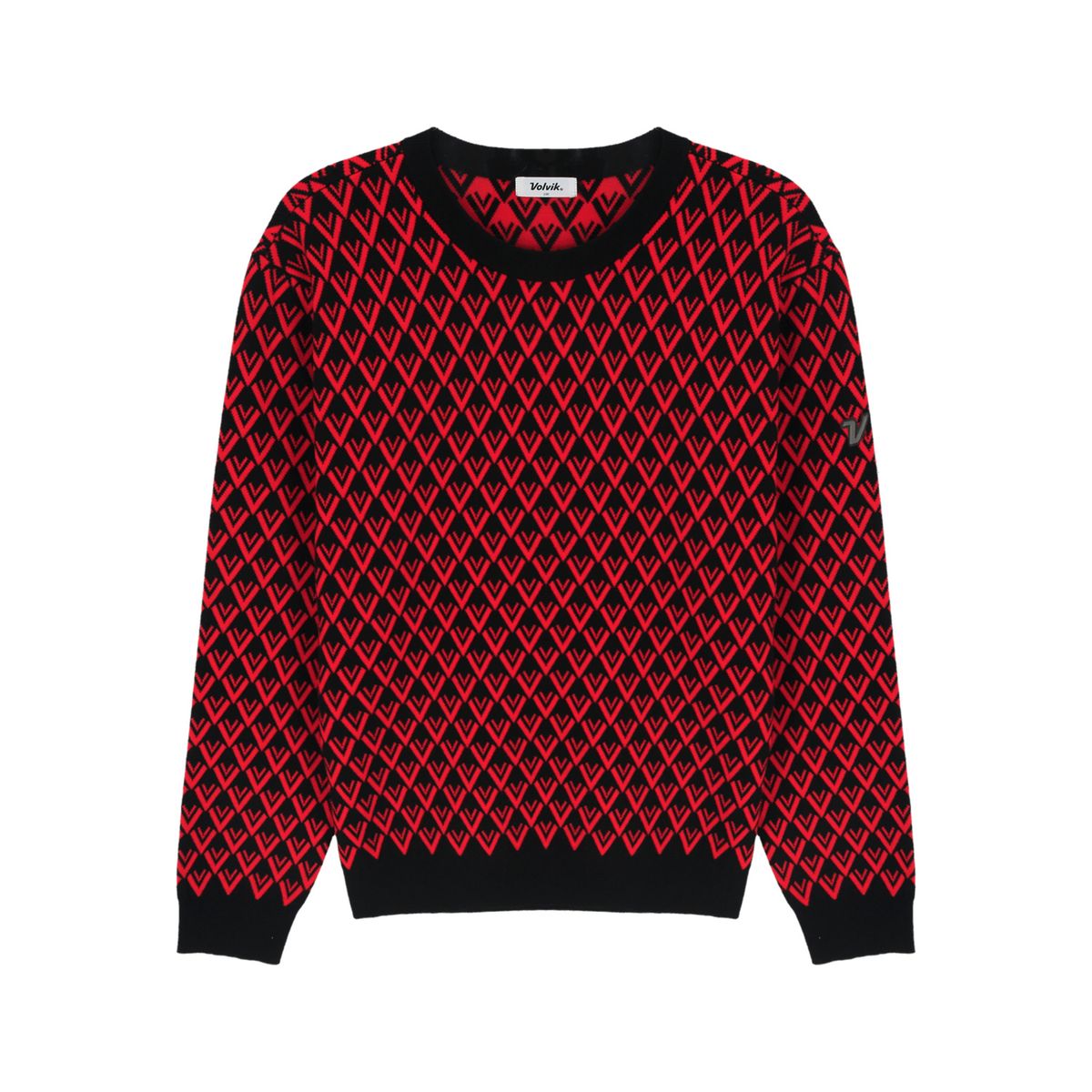 볼빅 골프웨어(VOLVIK GOLFWEAR) 남성 남성 V패턴 JQD 라운드 풀오버 VMKTQ902_DD