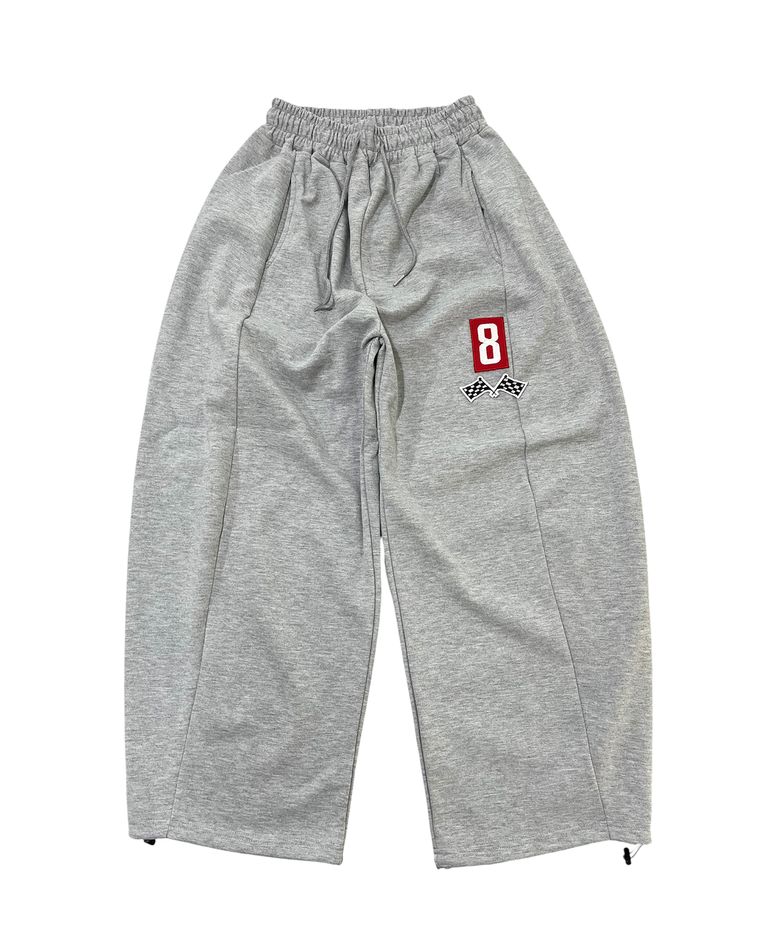 8 Flag Curved Sweat Pants (Melange gray)