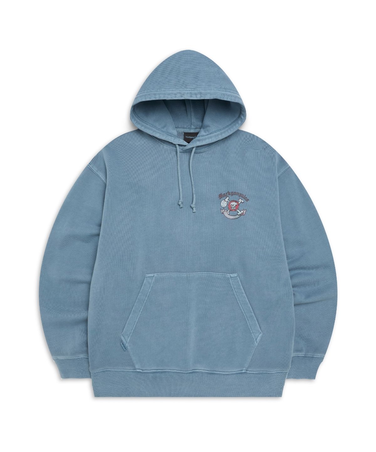 마크곤잘레스(MARK GONZALES) 스컬 곤즈 그래픽 스웨트 후디 - GREYISH BLUE