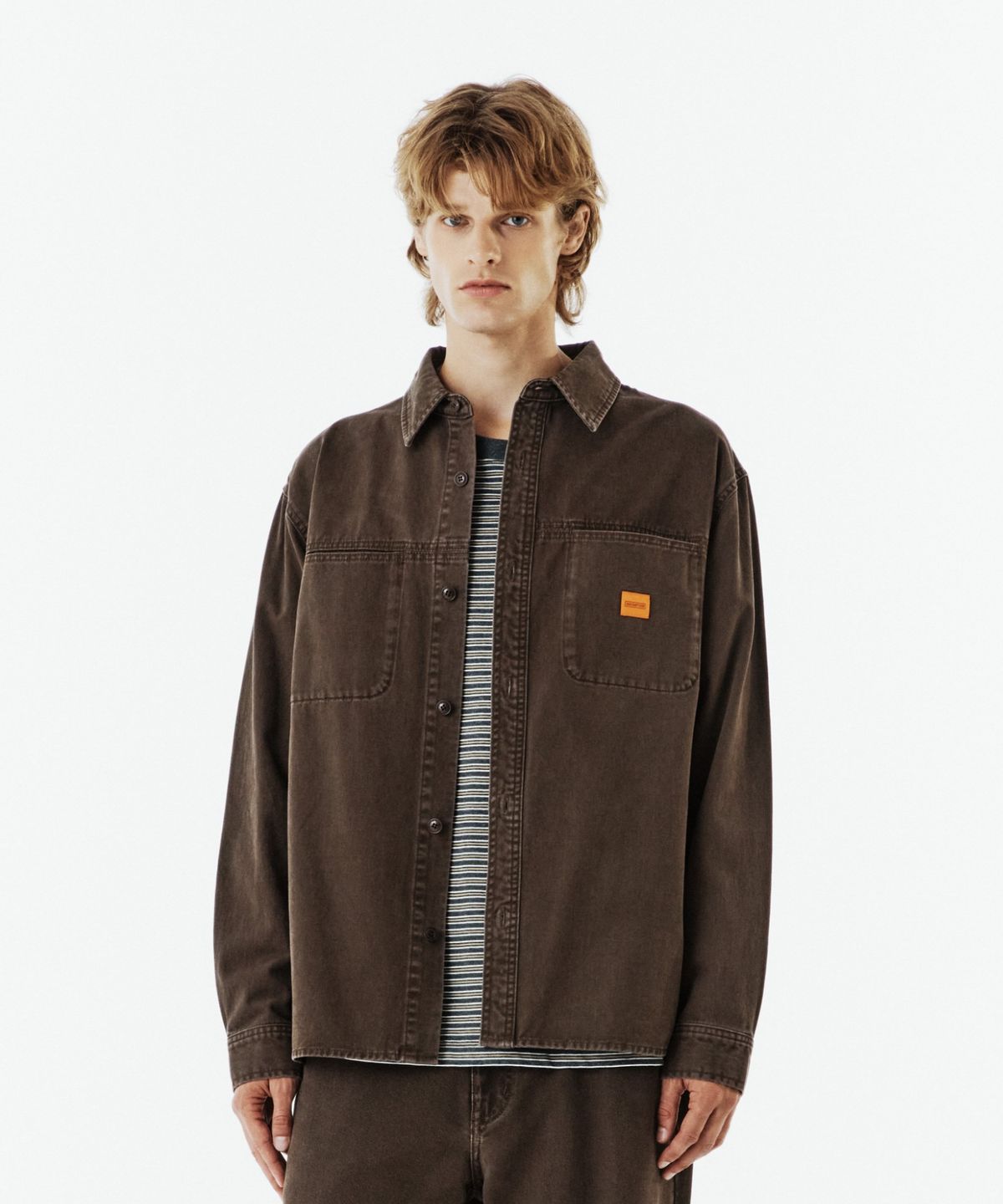 브롬톤 런던(BROMPTON LONDON) 1975 DENIM SHIRT - BROWN (P263USH403)