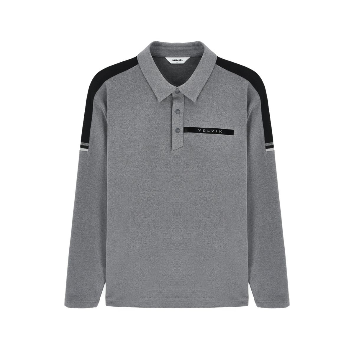 볼빅 골프웨어(VOLVIK GOLFWEAR) 남성 남성 소매 니트 배색 제에리 긴팔 티셔츠 VMTSQ903_CG