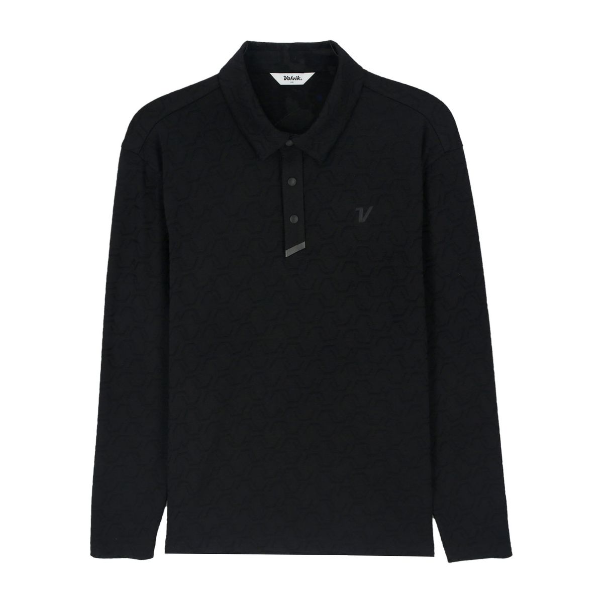 볼빅 골프웨어(VOLVIK GOLFWEAR) 남성 남성 로고 JQD 제에리 긴팔 티셔츠 VMTSQ901_BK
