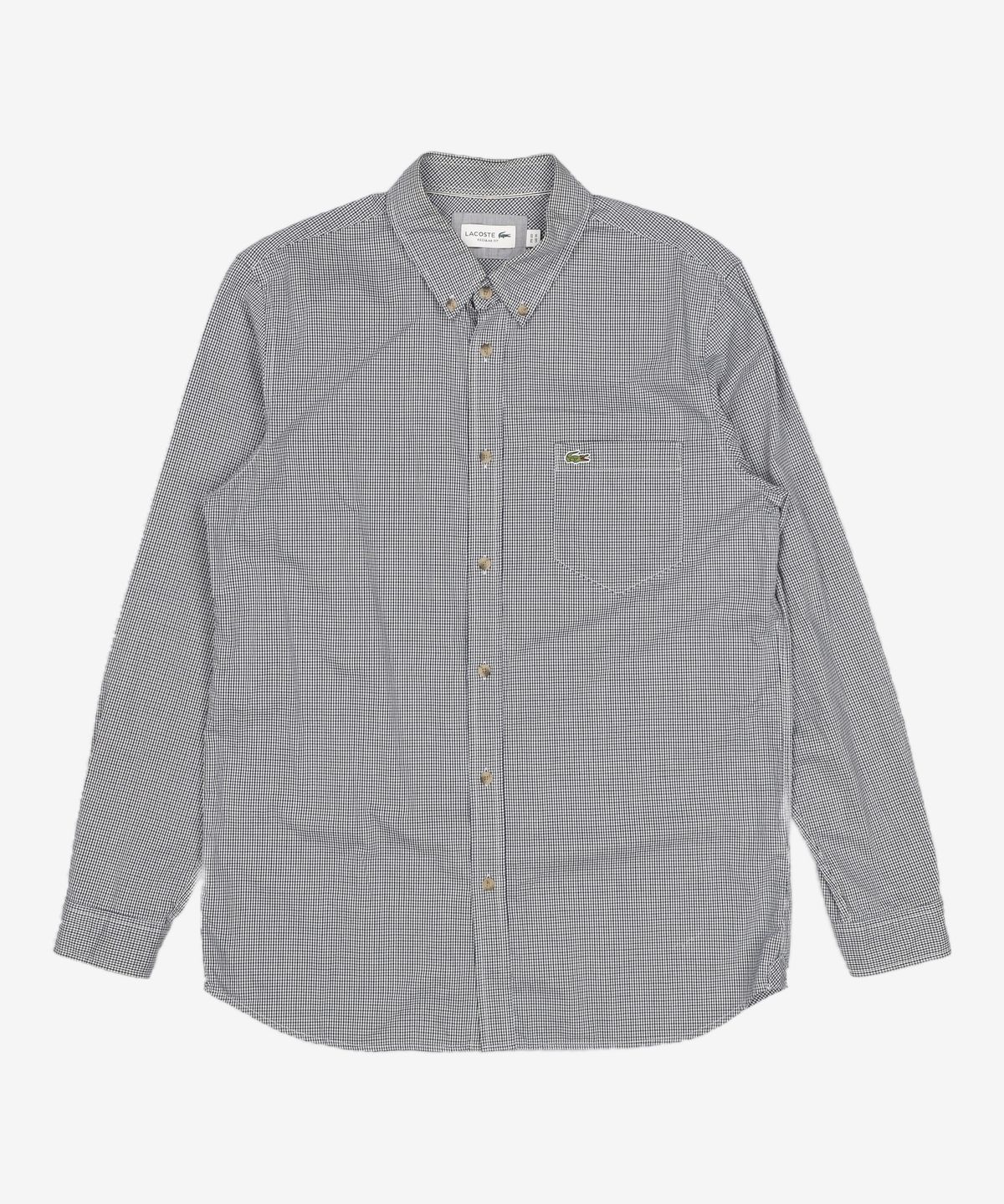 라코스테(LACOSTE) 남성 포플린 체크 셔츠 LCST CH1535-20A0Y1 40