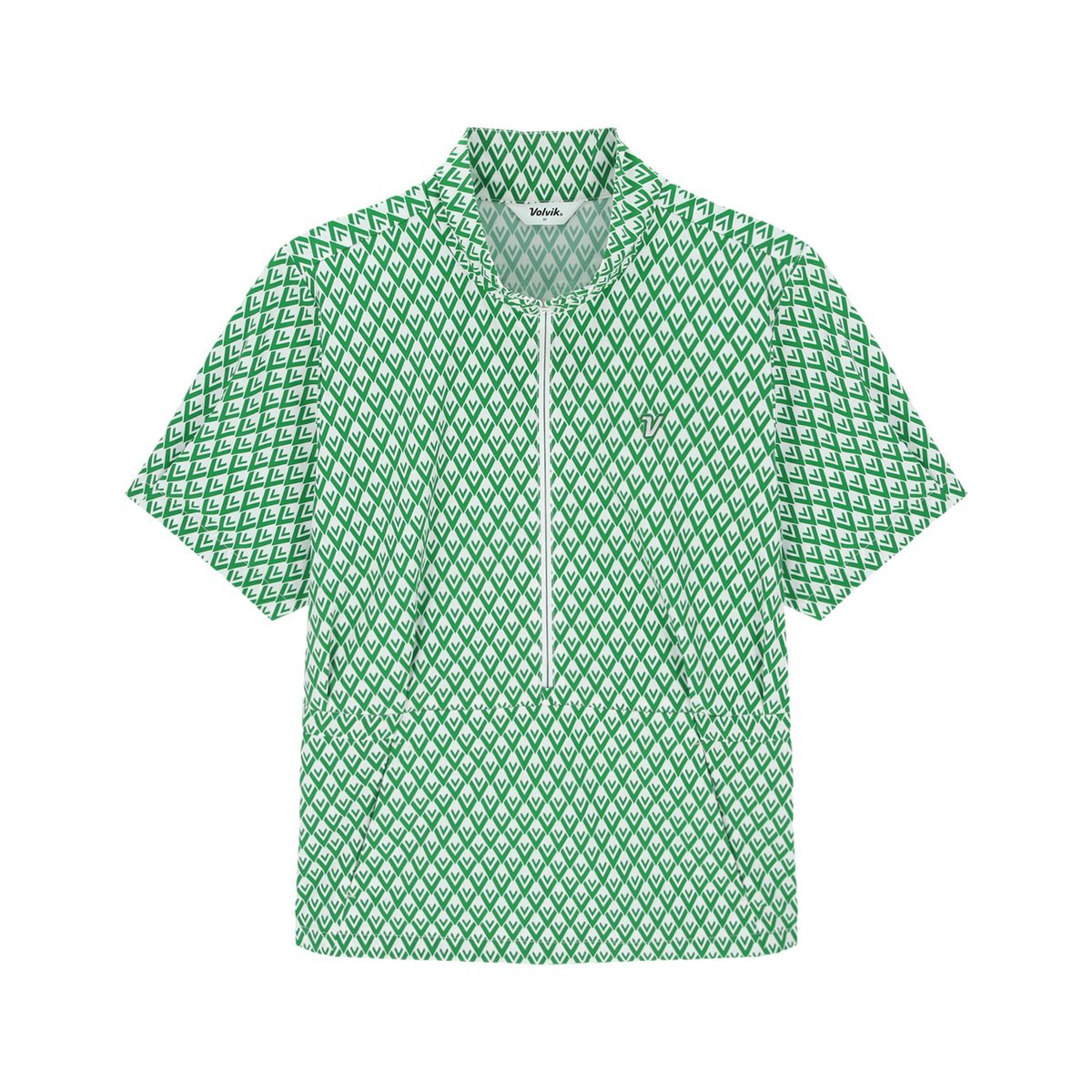 볼빅 골프웨어(VOLVIK GOLFWEAR) 여성 [STD]여성 허리스트링  하이넥반팔아노락 점퍼 VLWBQ891_GE