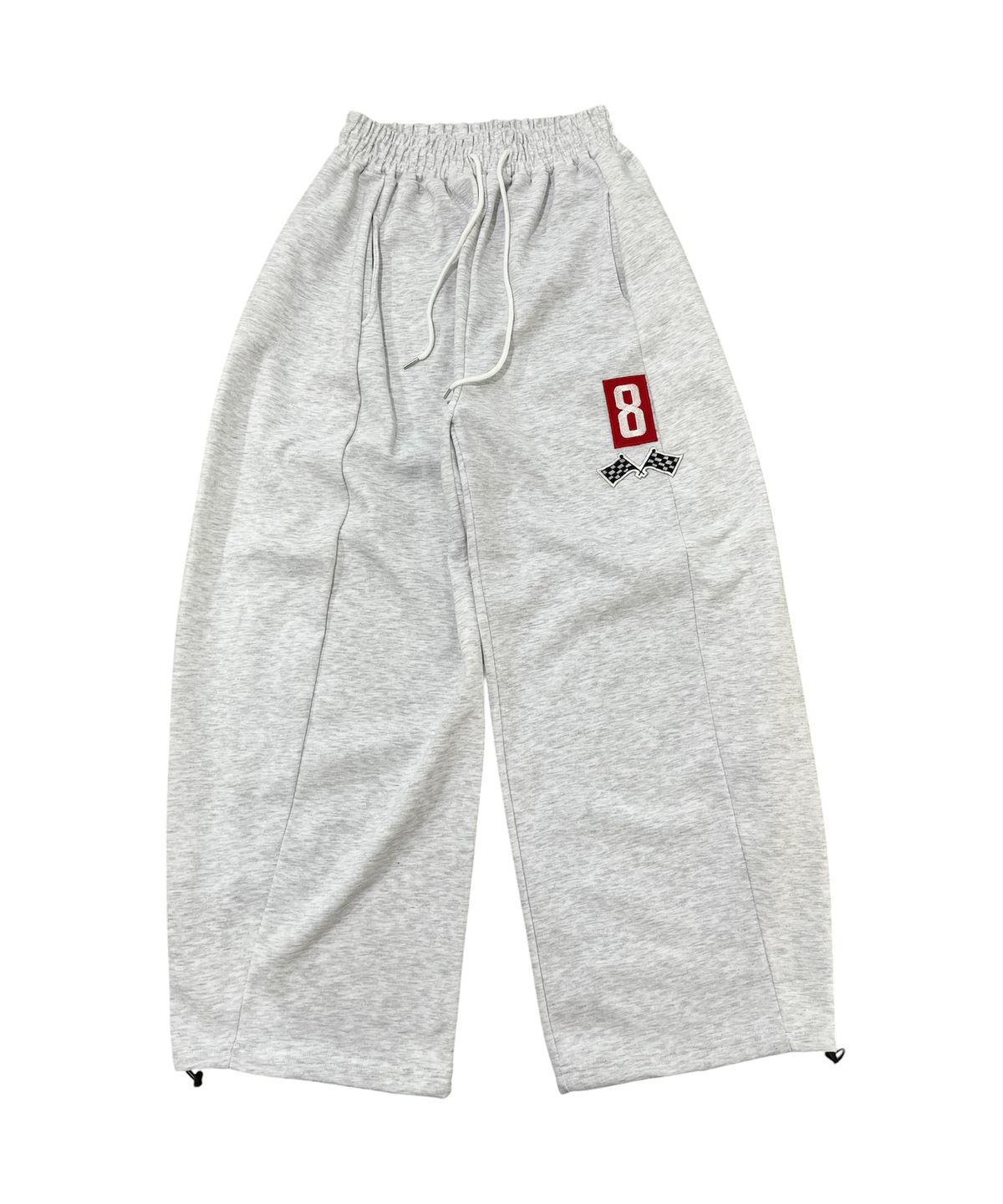 스케이터락(SK8ER ROCK) 8 Flag Curved Sweat Pants (White melange)