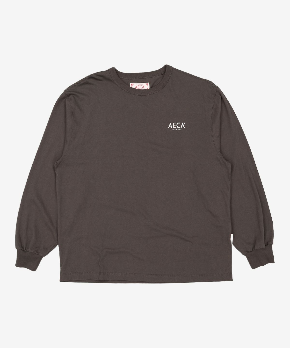 에이카화이트(AECA) AECA SIGNATURE LONG SLEEVE-CHARCOAL XL