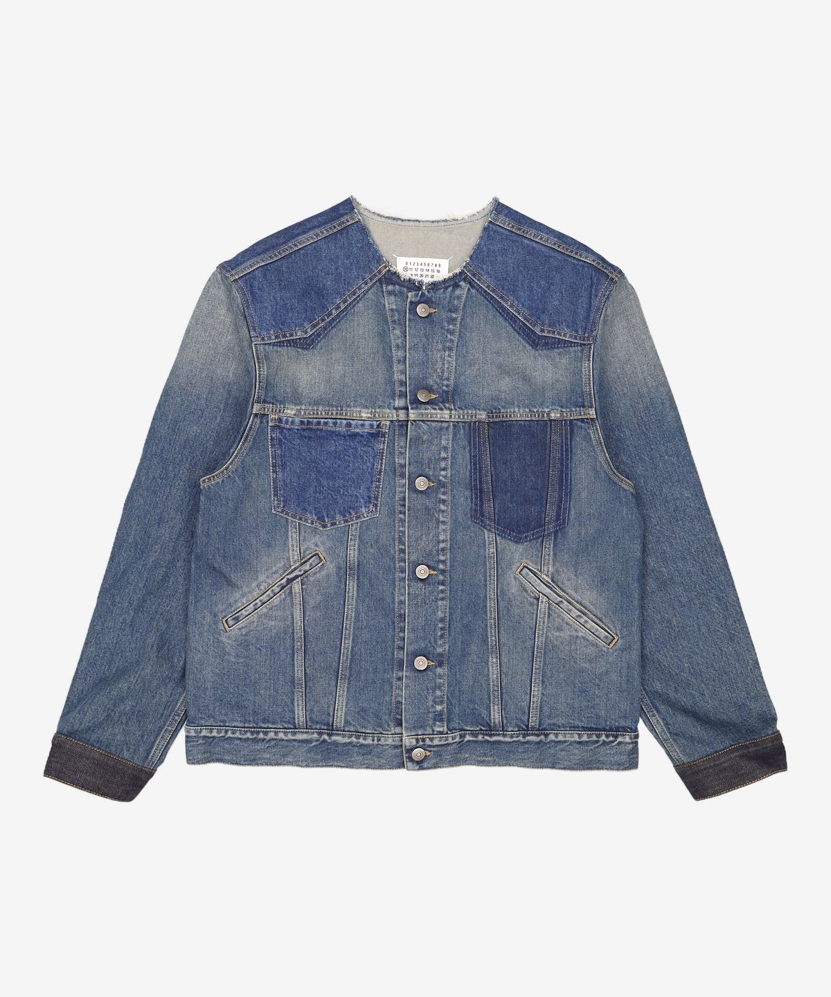 메종 마르지엘라(MAISON MARGIELA) 남성 슬립 테크닉 진 재킷 - 블루 / S50AM0561S30561979 54
