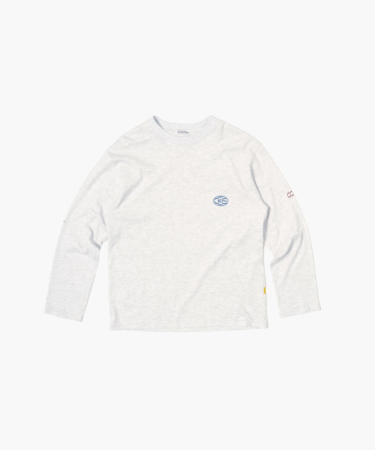 씨씨씨에스(CCCS) LIGHT GREY NEAT SCRIPT L/S T-SHIRT