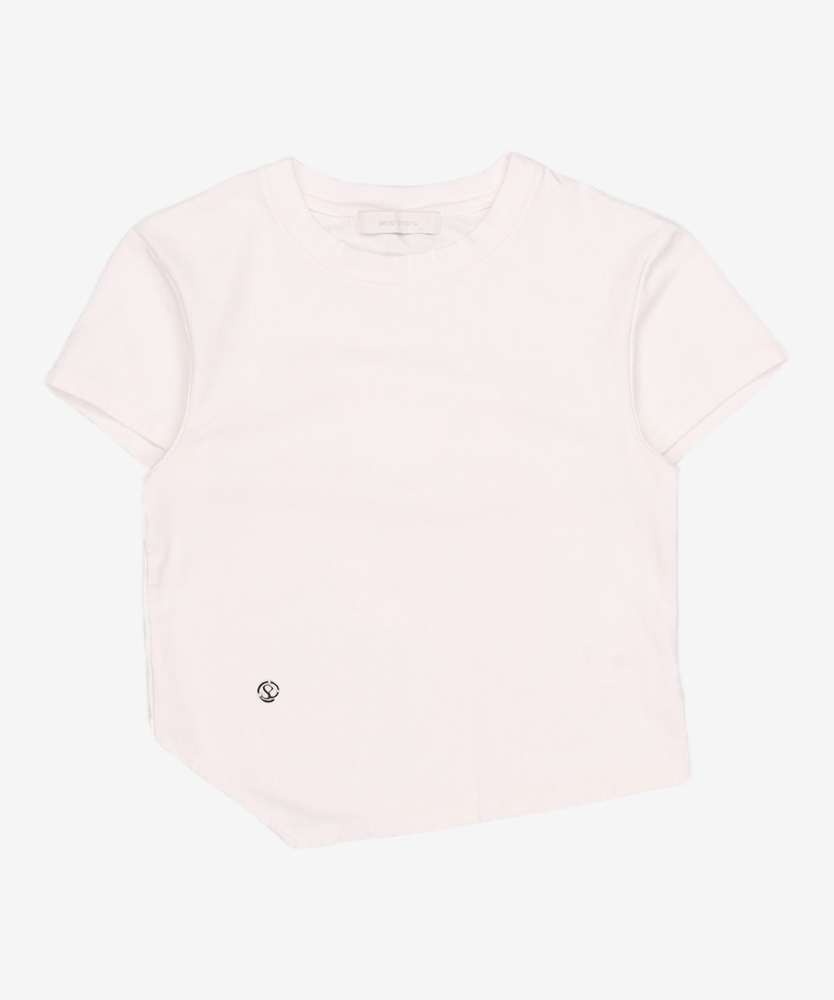 세컨모놀로그(SECONDMONO) W. Oblique Slim Fit Short Sleeve T-Shirt [WHITE]_SEWTS005WHITE FREE
